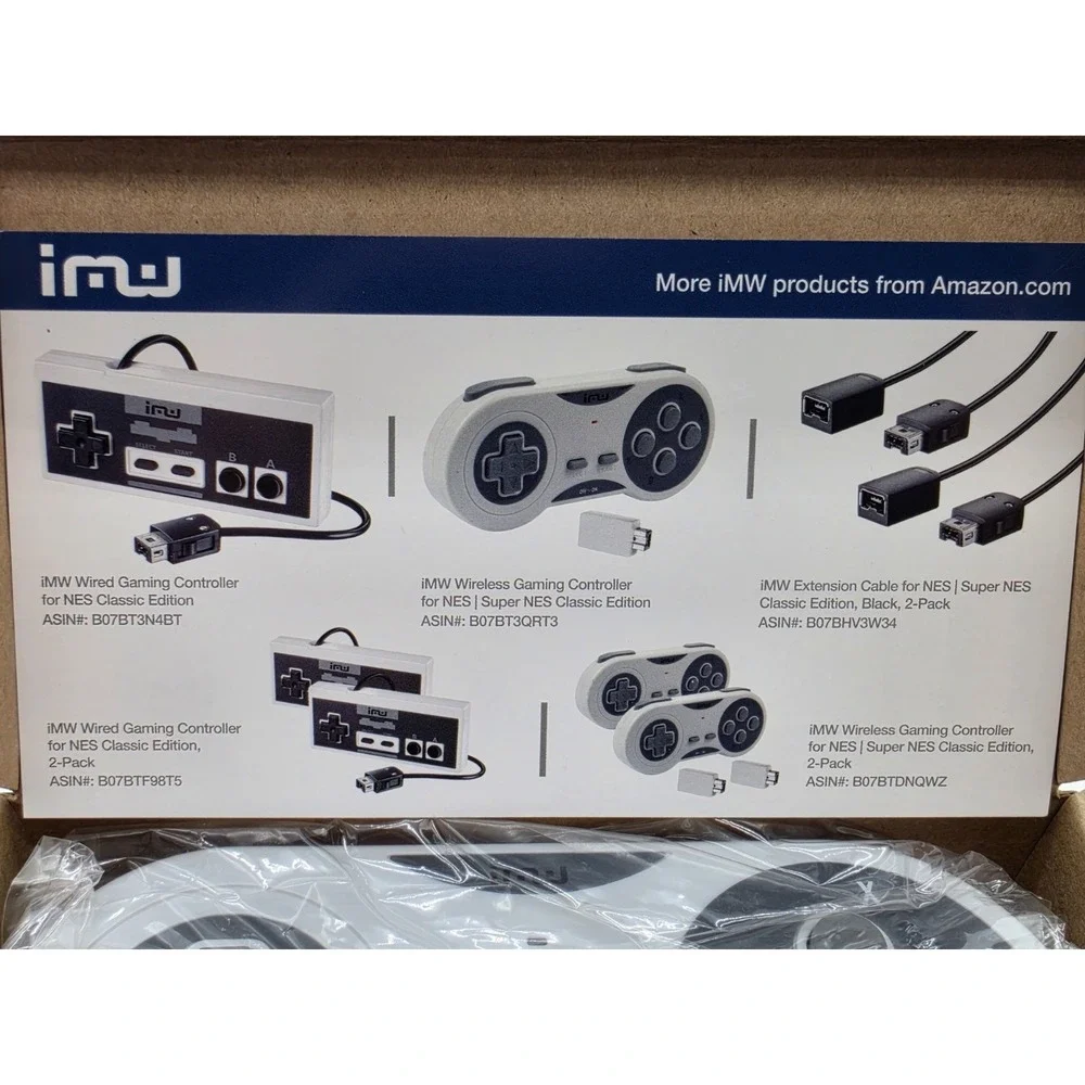 iMW Wireless Gaming‎ Controller for NES and Super NES Classic Edition - Grey